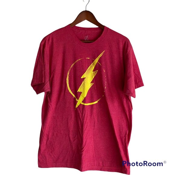 The Flash Logo DC Comics Men's L T-Shirt Red Yellow Large Tee - Picture 6 of 9